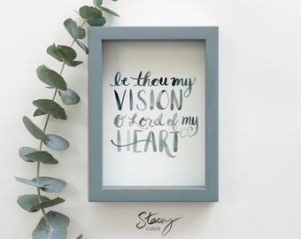 Be Thou My Vision, Watercolor, Printable Art