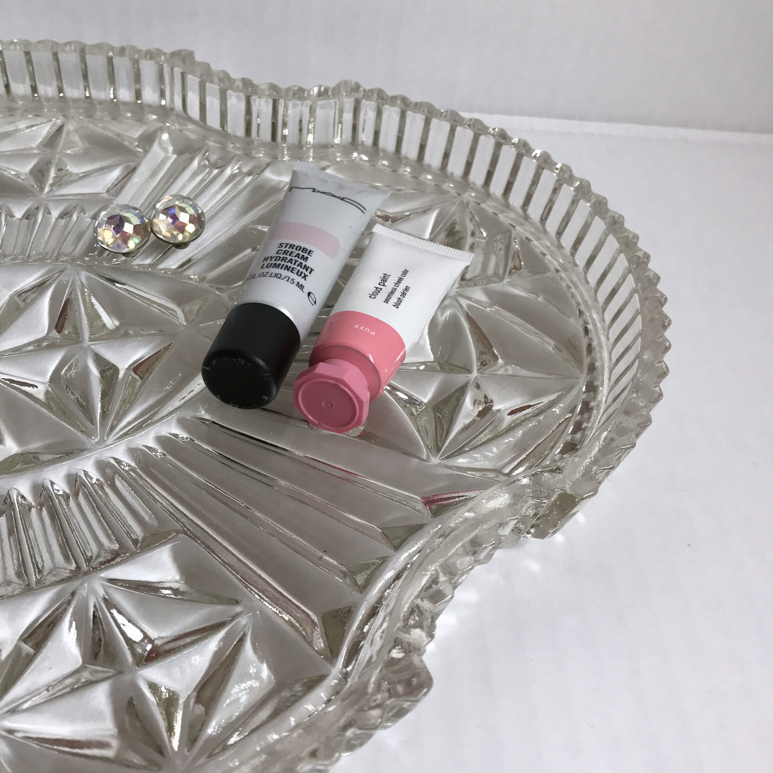 Large Vintage Clear Glass Dressing Table Tray Etsy
