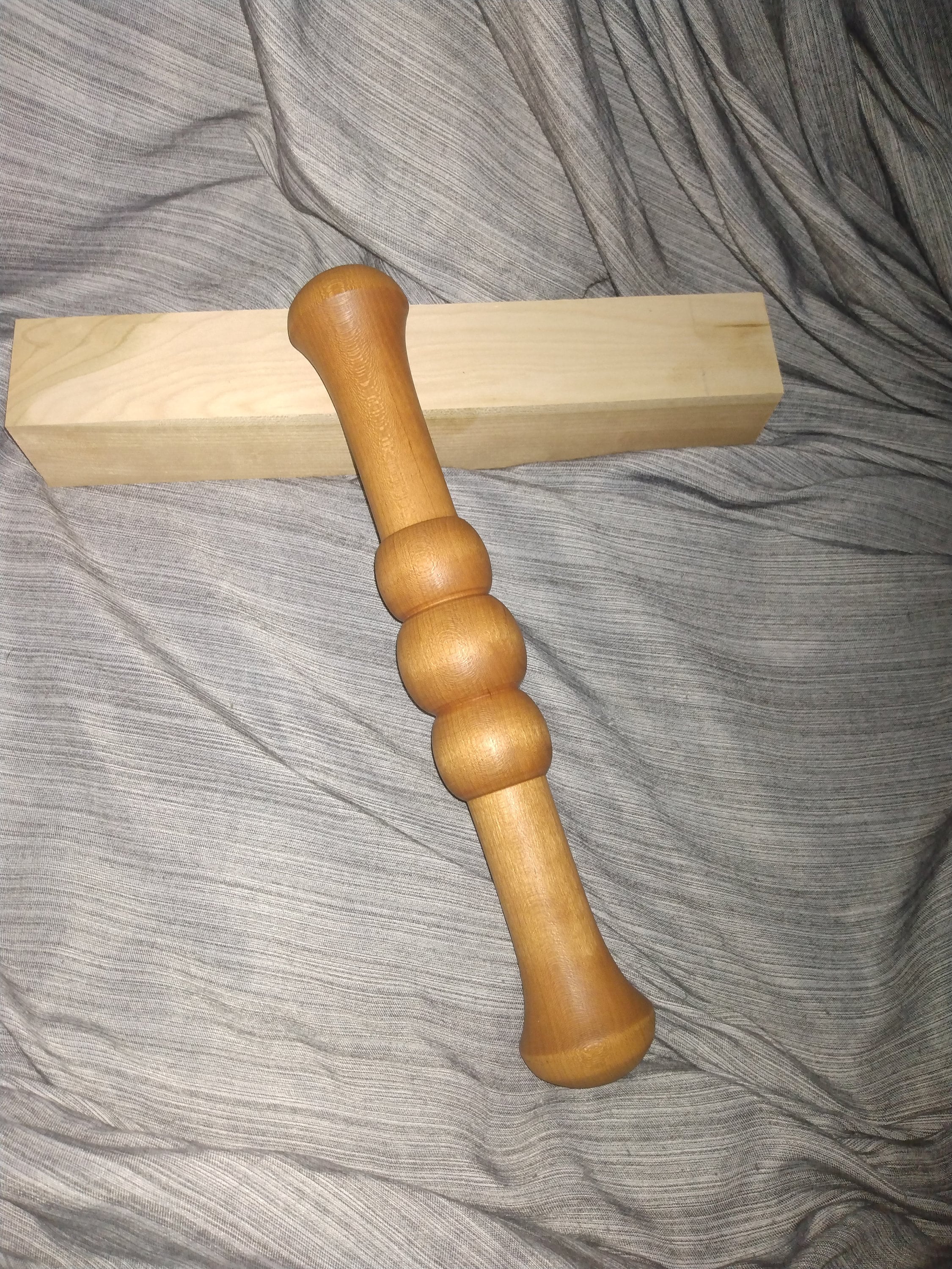 Handcrafted cherry wood qi gong tai chi ruler.