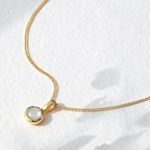 Pearl June Birthstone Pendant Necklace, June Birthday, Pearl Birthstone, Personalised Pendant, Birthday Jewellery, Pearl Gold Necklace