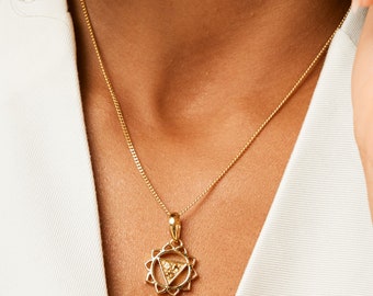 Citrine Solar Plexus Chakra Pendant: Sterling Silver Gemstone Necklace