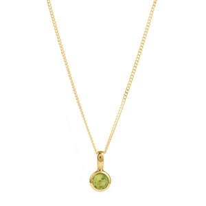Peridot August Birthstone Pendant Necklace, August Birthday, Peridot Birthstone, Personalised, Birthday Jewellery, Gold Peridot Gemstone image 3