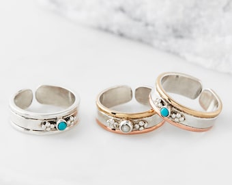 Midi Ring, Knuckle Ring, Toe Ring, Verstelbare Ring, Edelsteen Ringen, Birthstone Ringen, Boho Ringen, Sterling Zilveren Ringen, Mini Ring, Pinkie Ring JR144