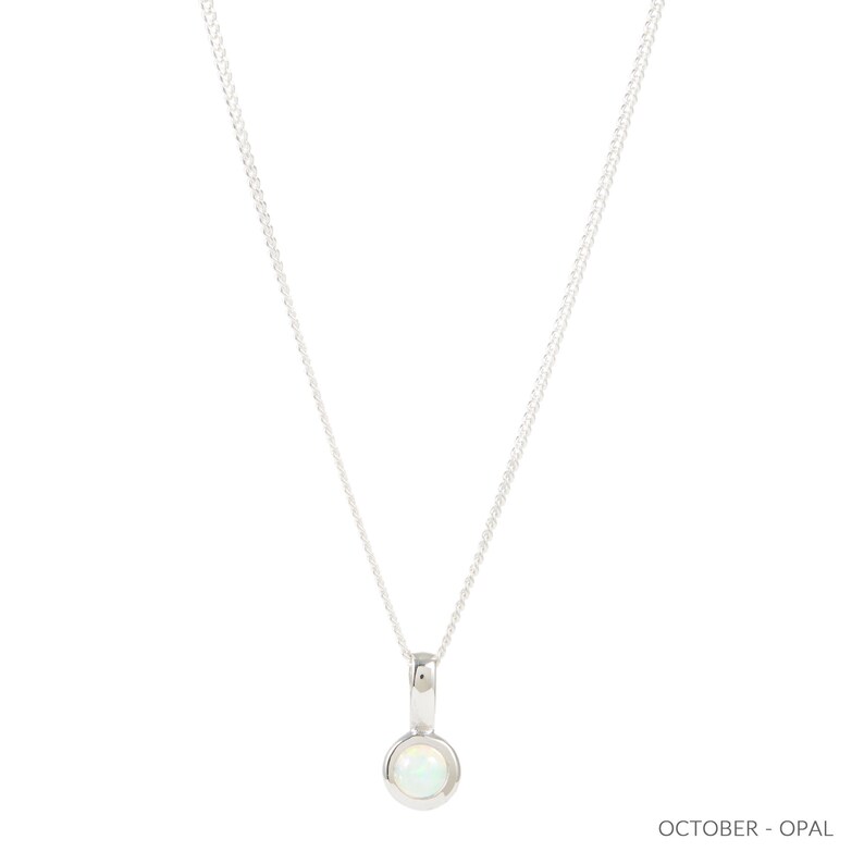 Birthstone Charm Necklace, birthstone pendants, personalised birthday gift, gemstone necklace, birthstone jewellery image 7