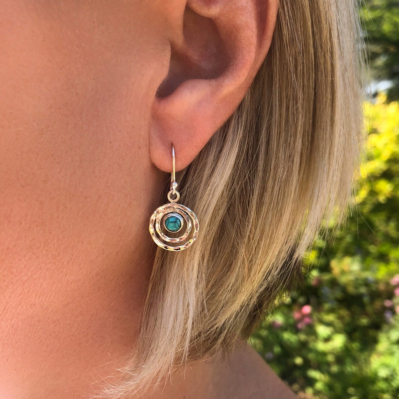Turquoise Earrings,Dangle Earrings,Drop Earrings,Boho Earrings,Dangly Earrings,Bridesmaid Earrings,Silver Earrings,Pearl Earrings JE204 image 2