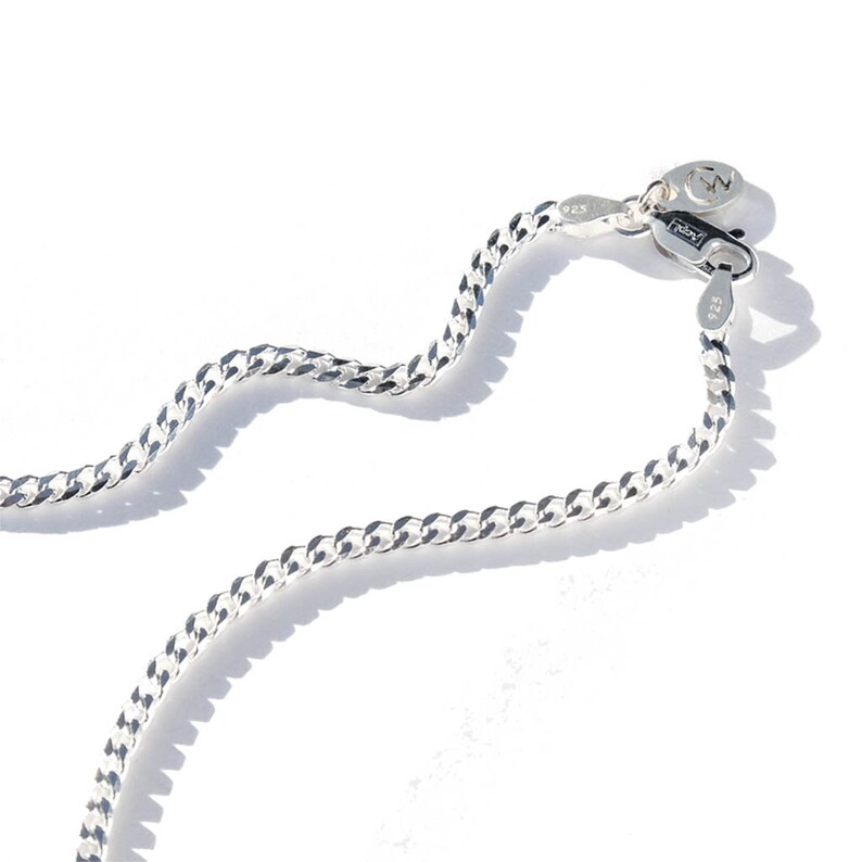 Cuban Curb Chain, Silver Cuban Curb Chain, Silver Curb Chain, Men's Silver Curb Chain, Men's Silver Chain, Men's Chain, Silver Chain image 2