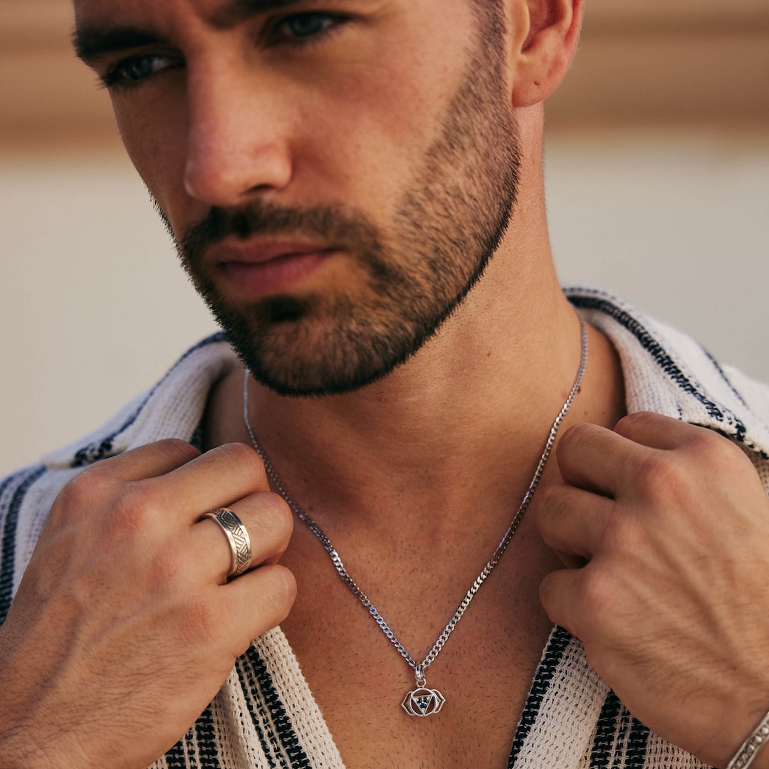 Third eye chakra necklace third eye chakra men s chakra necklace men