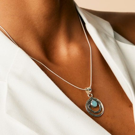 Sterling silver hotsell chalcedony necklace