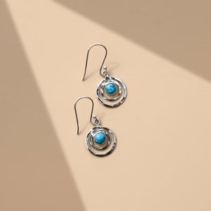 Turquoise Earrings,Dangle Earrings,Drop Earrings,Boho Earrings,Dangly Earrings,Bridesmaid Earrings,Silver Earrings,Pearl Earrings JE204 Turquoise