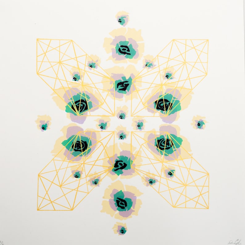 Organic Geometry Handmade Silkscreen Print
