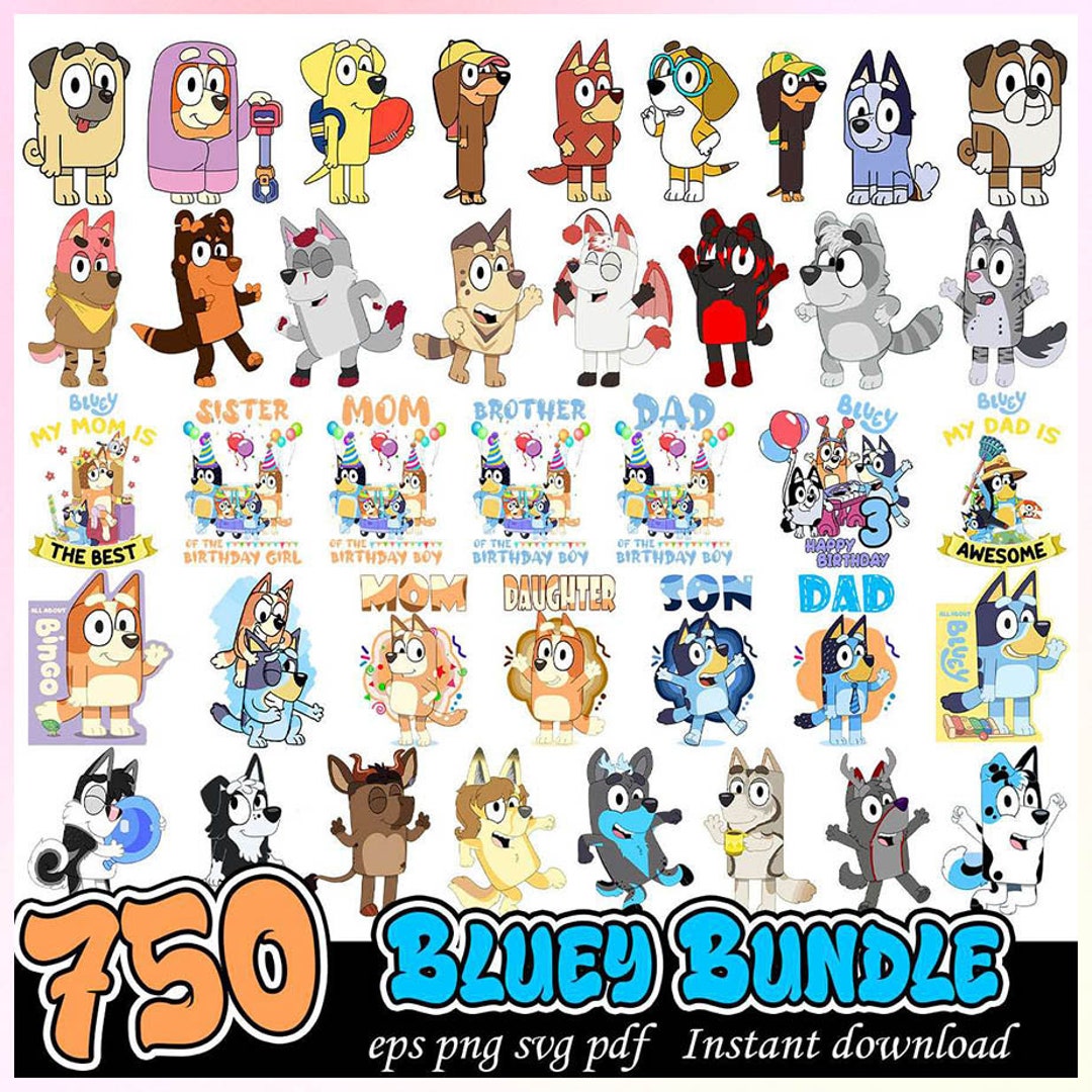 Blue Dog SVG Bundle, Bluey Cut Files for Cricut, Bluey Svg Clipart ...