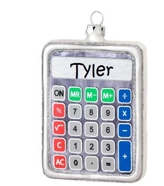 Custom Calculator Ornament Cute Accountant or Banker
