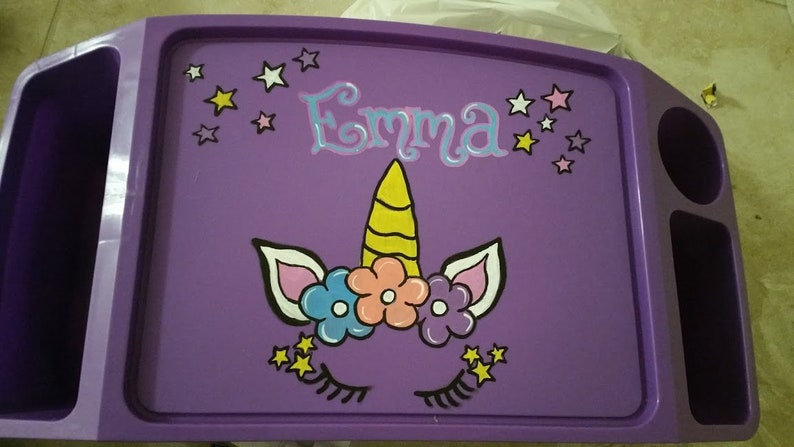 Unicorn Personalized Lap Trays Custom Mask Lap Desks Any Etsy