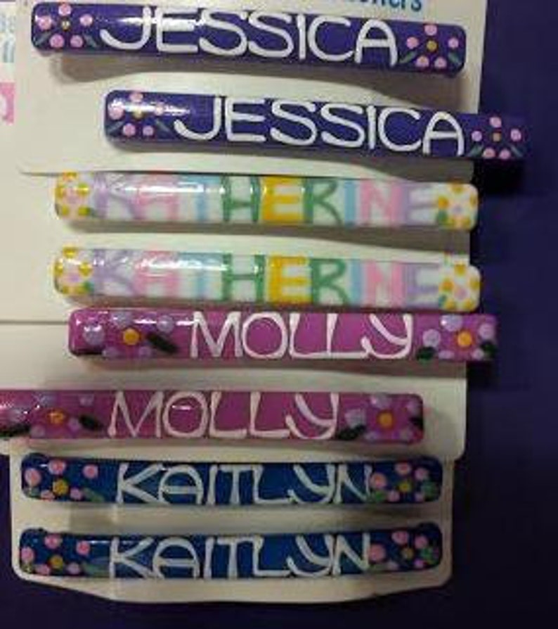 Blowout Personalized Hair Barrette Custom Hair Clip Sets Etsy
