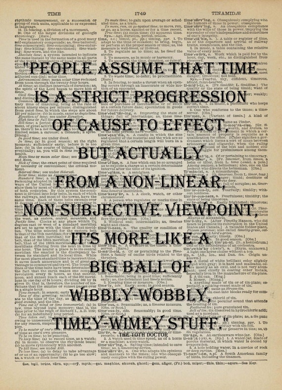 dr who whovian quote timey wimey stuff time cause effect 10th etsy cause and effect art