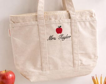 Personalized Teacher Tote Bag-Custom Teacher Work Bag
