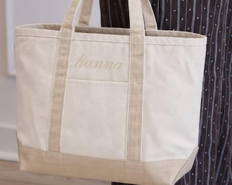 Canvas Tote Bag with Custom Name, Bridesmaid Gifts