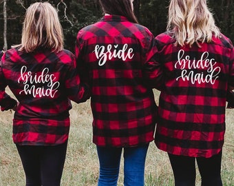 bridesmaid flannel shirt canada