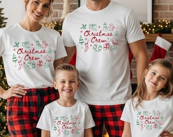 Matching Family Christmas Cotton T-Shirts, Holiday Photo Outfit