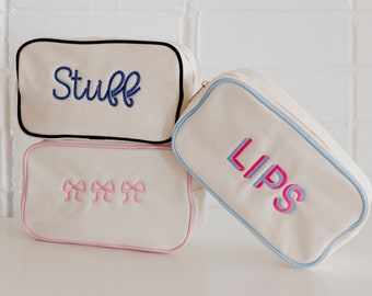 Easter Gifts, Pickleball Accessories,  Gift for Her, Embroidered Gift, Embroidered Makeup Bag, Personalized Gift, Tennis Accessories