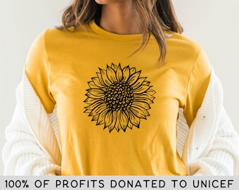 Sunflower Shirt, Ukraine Shirt, We stand with Ukraine, Anti War, 100% of  net profits will be donated, Ukraine National Flower