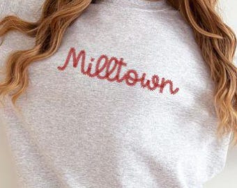 Custom Embroidered Baseball Sweatshirt,  Baseball Stitch