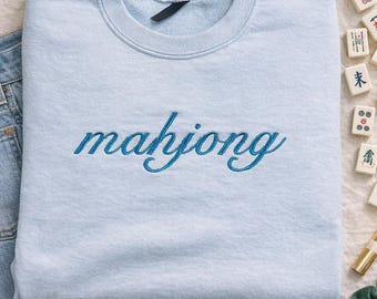 Mahjong Personalized Sweatshirt: Custom Text Gift