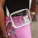 Stadium Bag, Clear Stadium Bag, Clear Concert Purse, Clear Bag with Strap, Varsity Letter Patches, Adhesive Patches