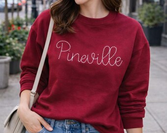 Embroidered Personalized Sweatshirt: Custom Text Gift