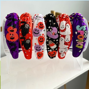 Halloween Headband, Spooky Season, Cute Halloween Accessories, Headbands, Beaded Headbands, Fun Halloween Headbands