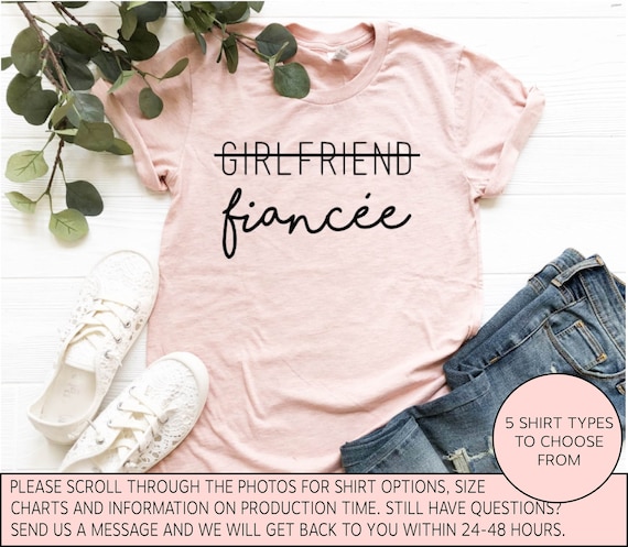 Clothe Design C5471 Girlfriend Fiancee Shirt Fiance Shirt Meant To Be Engagement Shirts Engagement Gift Future Mrs I Said Yes