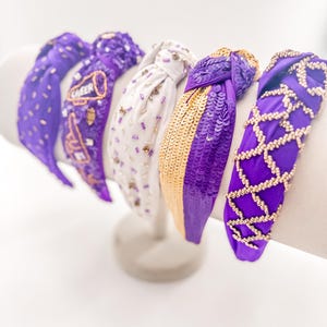 Gameday Top Knot Headband: Seed Bead & Football Accessories