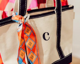 Embroidered Canvas Tote Bag, Personalized Boat Bag, Bridal Party Gift