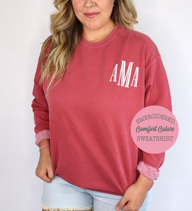 etsy monogram sweatshirt