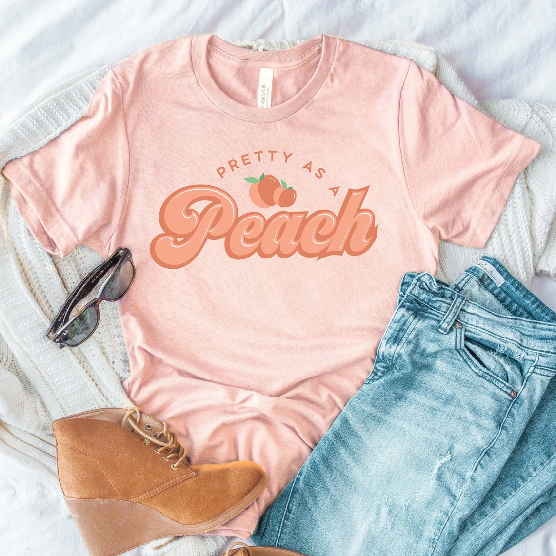 Pretty as a Peach Peachy T Shirt Peach T Shirt Peachy Etsy