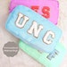 Bridesmaid Gifts, Nylon Pouch with Patches, Varsity Letter Patch, Personalized Gift, Bridesmaid proposal Gift, Makeup Bag, Summer Gifts 