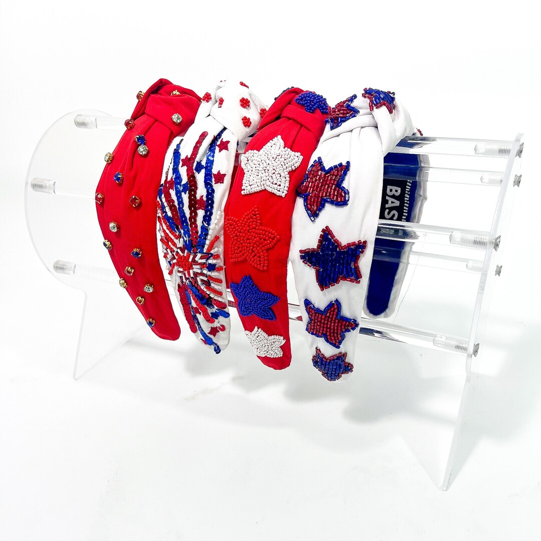 4th of july paper head bands
