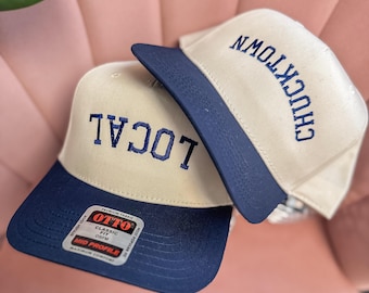 Custom Embroidered Two Tone Trucker Hat: Personalized Script