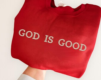 Custom Embroidered Sweatshirt: Personalized Text, Christian Gift