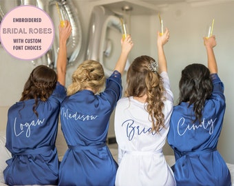 Personalized silk robes for bridesmaids Clearance