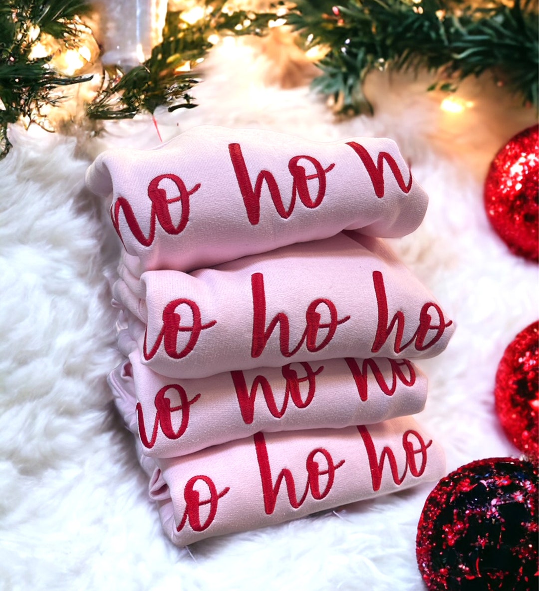 Merry Scary Christmas Wreath Embroidered Pullover Sweater Top in Red - SMALL (FINAL SALE) main image 1
