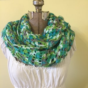 Crochet Shawl, Super Scarf, Handmade Shawl, Soft Shawl, Colorful Shawl, Lacy Wrap, Nursing Privacy Drape, Boho Wrap image 3