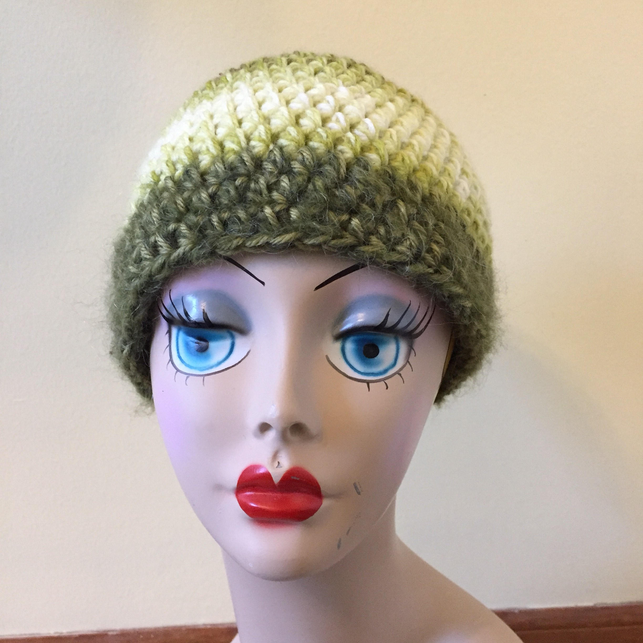 Green Hat Crochet Acrylic Hat Ladies Hat Ski Outdoor Etsy Singapore