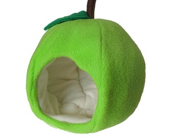 Apple Fleece Haus für Meerschweinchen, Pygmäen Igel, Degu Bettwäsche, Ratte verstecken, kleine Heimtierbedarf, Meerschweinchen Fleece, Käfig Zubehör, Pet Bett
