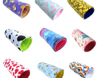 CUSTOM PATTERN Fleece Snuggle Tunnel for Guinea Pigs