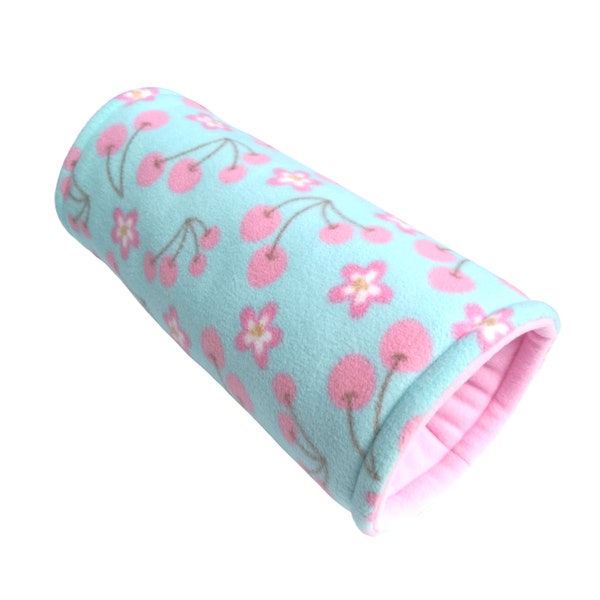 Fleece Tunnel for Guinea Pigs | Cherry Blossom Pattern