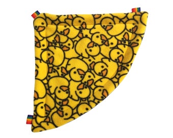 Fleece Corner Hammock with Absorbent Core for Guinea Pigs and Other Small Pets | Rubber Ducks Pattern