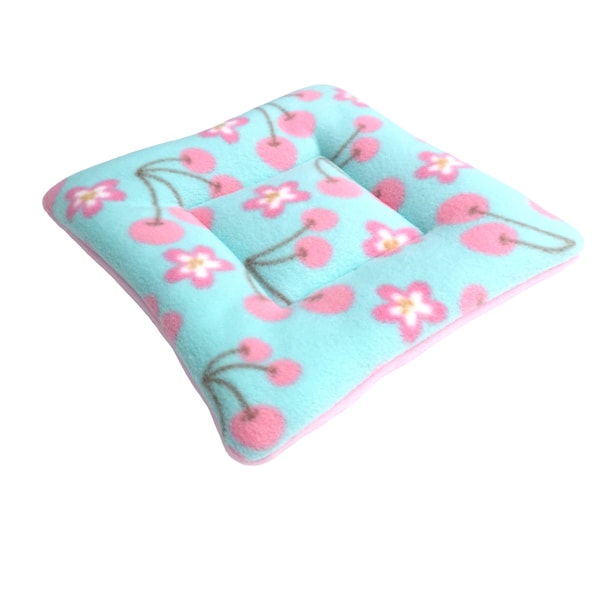 Padded Fleece Sleeping Mat for Guinea Pigs, Hedgehogs and Small Pets | Cherry Blossom Print