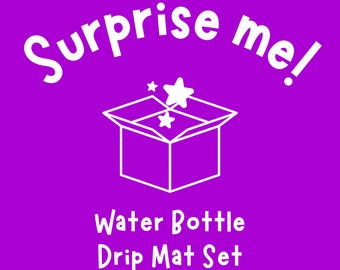 Water Bottle Drip Mat Set for Small Pets | Surprise Mystery | Random Pattern/Colours