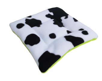 Padded Fleece Sleeping Mat for Guinea Pigs, Hedgehogs and Small Pets | Cow Print